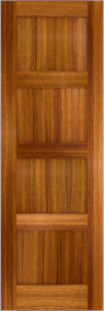 Flat  Panel   Lexington  Teak  Shutters